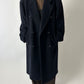Oversized double-breasted coat | Dark Blue