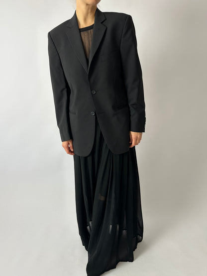 Sheer maxi skirt | Black