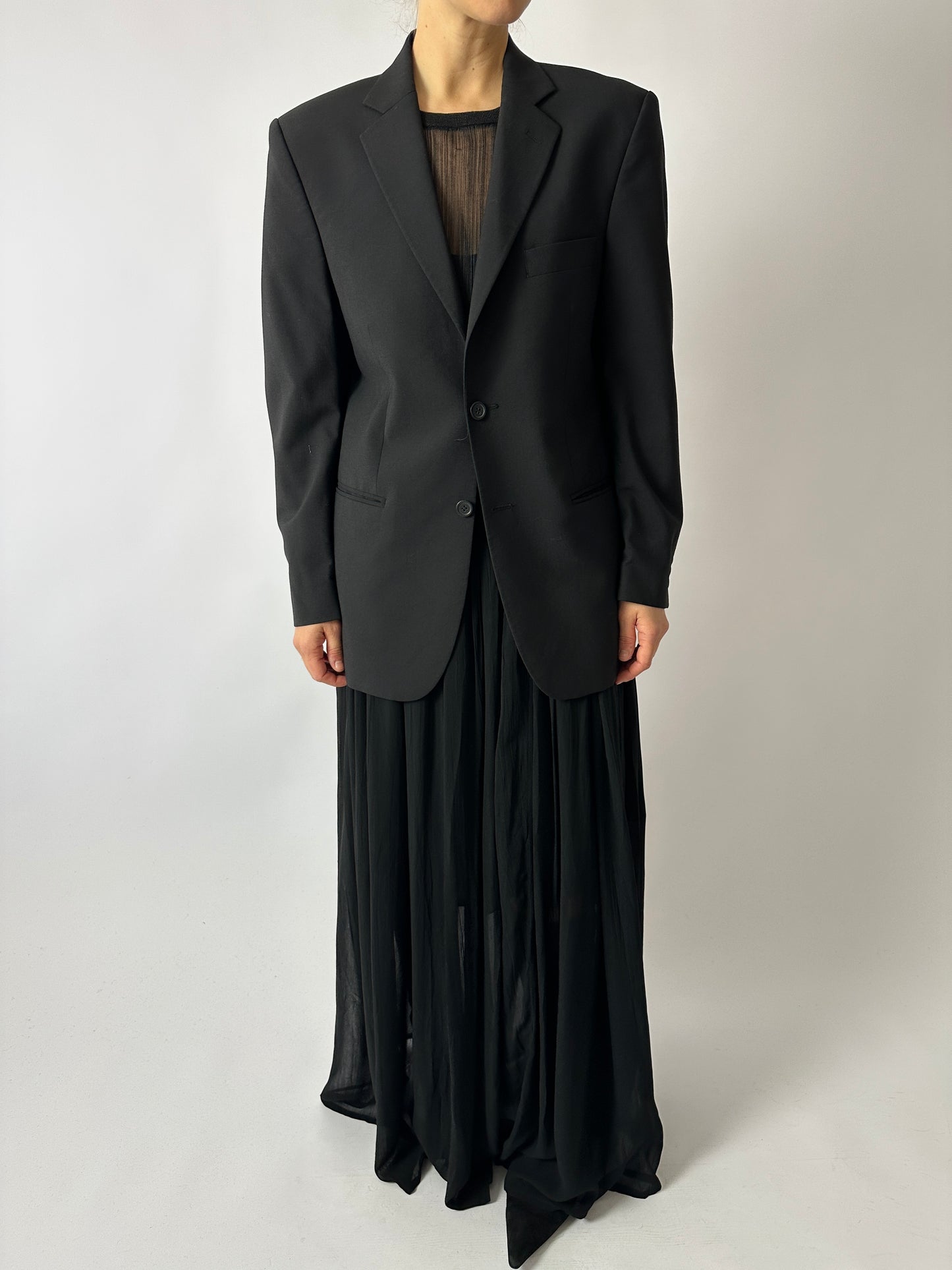 Sheer maxi skirt | Black