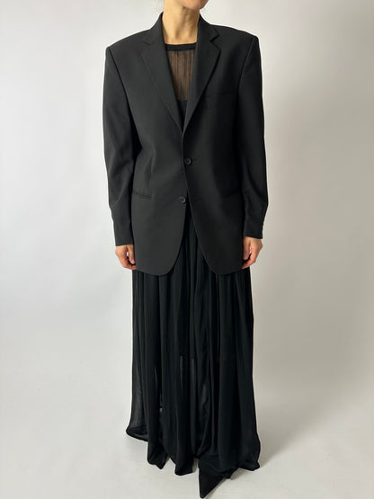 Sheer maxi skirt | Black