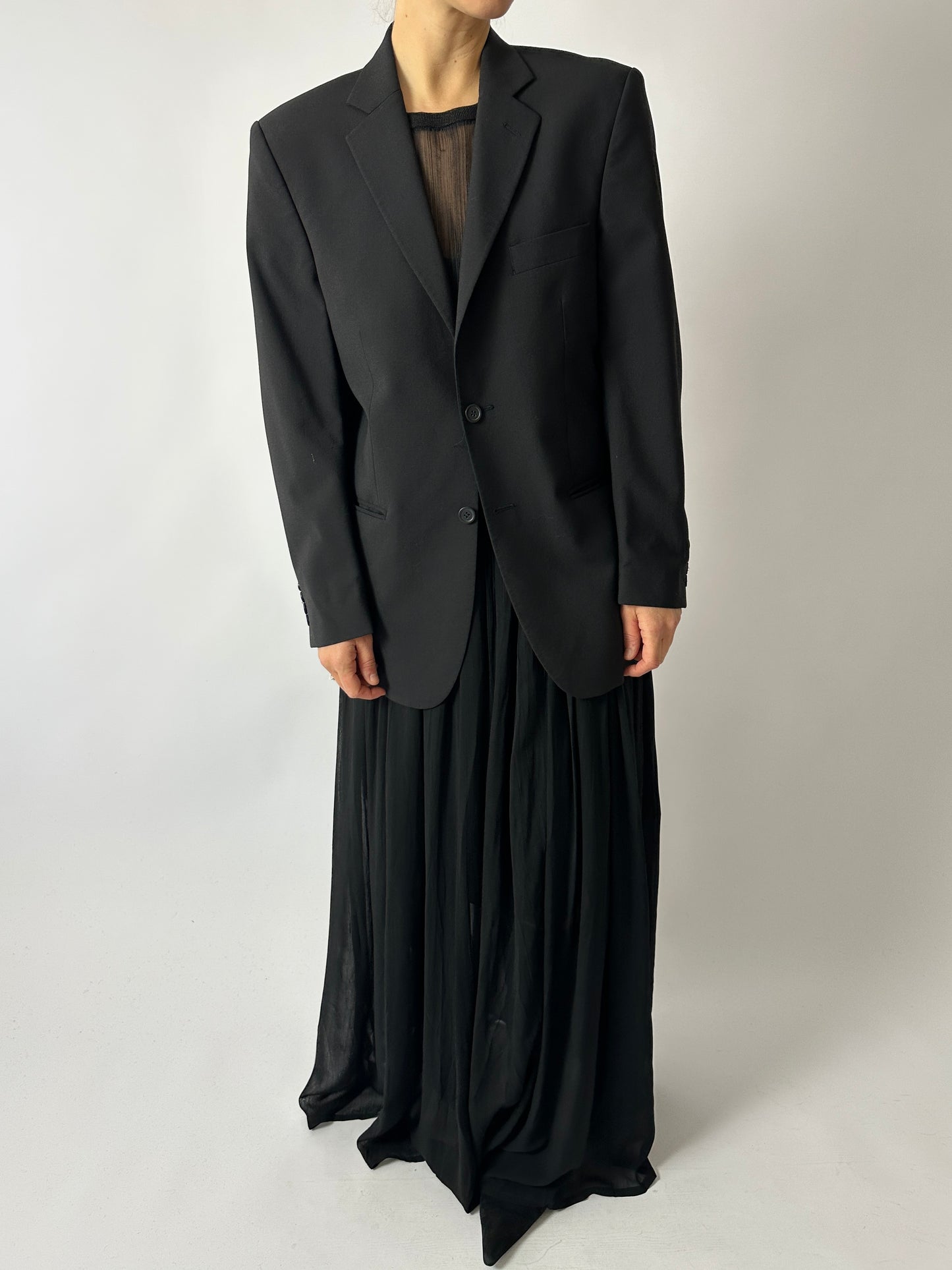 Sheer maxi skirt | Black