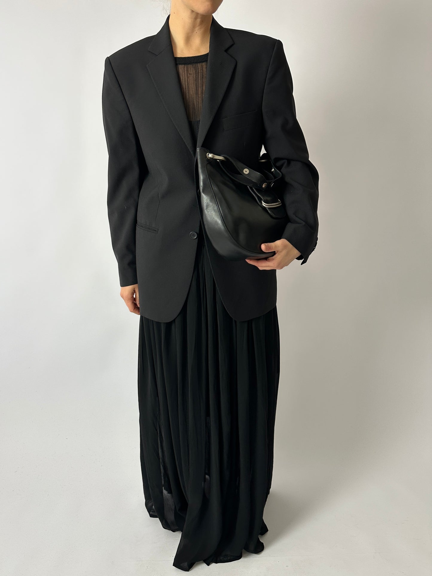 Sheer maxi skirt | Black