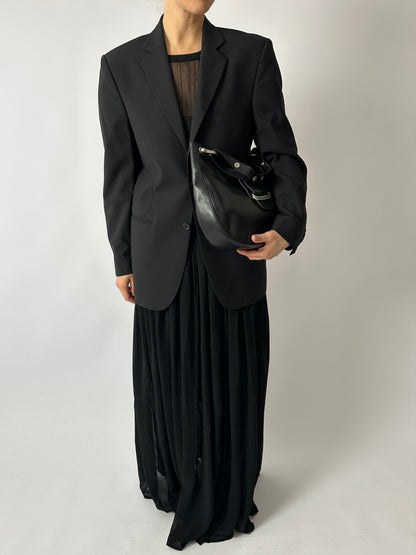 Sheer maxi skirt | Black