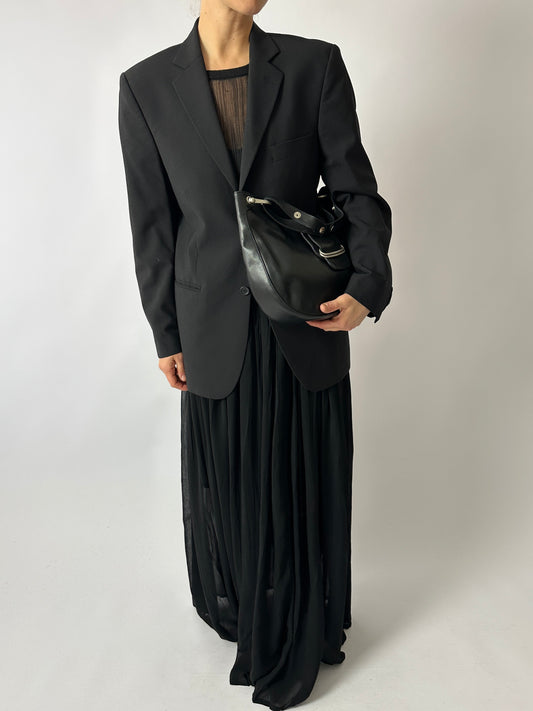 Sheer maxi skirt | Black