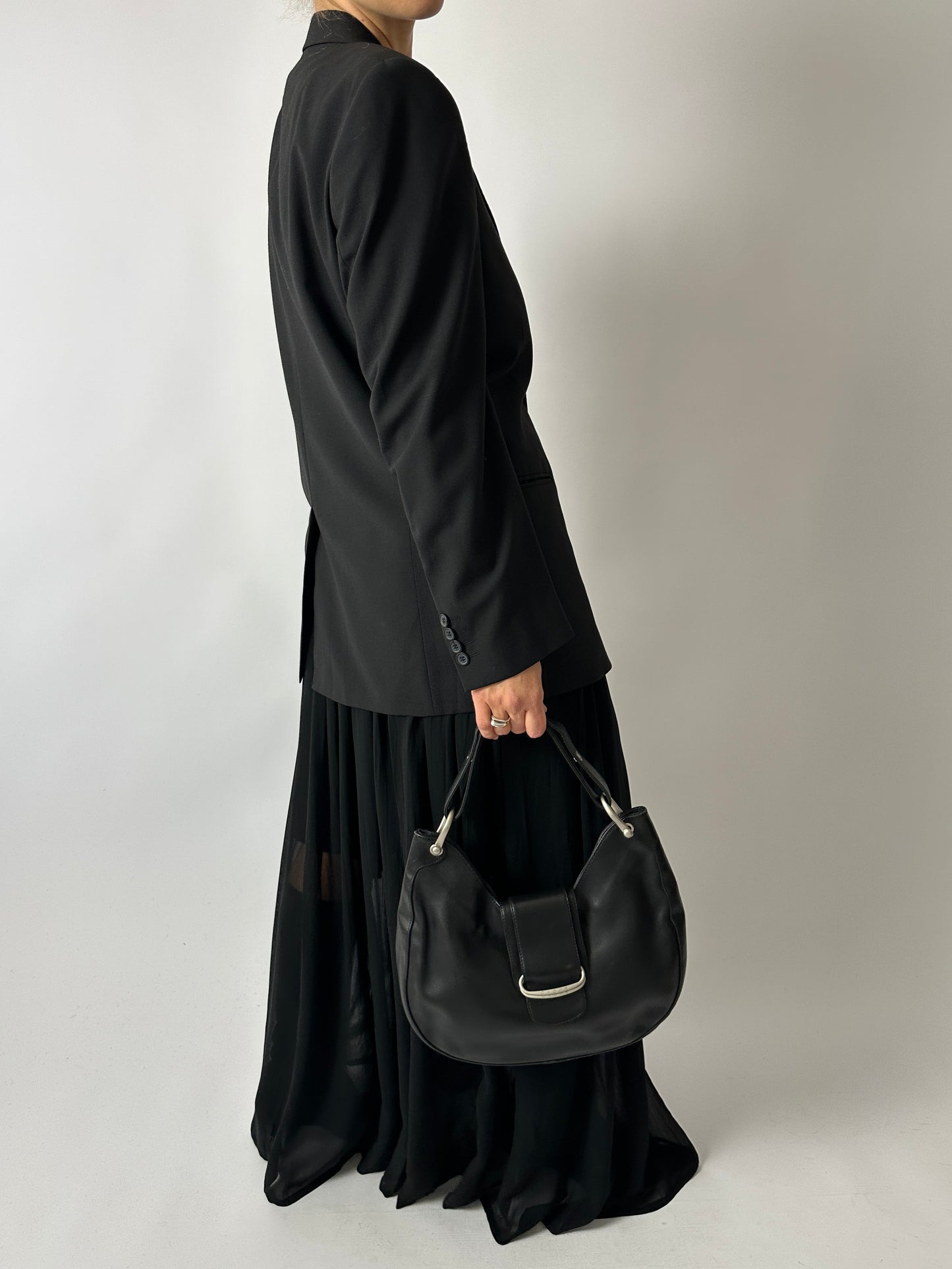 Sheer maxi skirt | Black