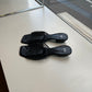 Leather heeled sandals | Black