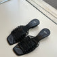 Leather heeled sandals | Black