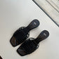 Leather heeled sandals | Black