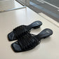 Leather heeled sandals | Black