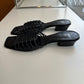 Leather heeled sandals | Black