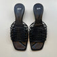 Leather heeled sandals | Black
