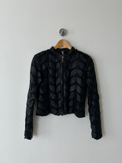 Cropped detailed jacket | Black
