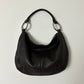 Leather shoulder bag | Dark brown
