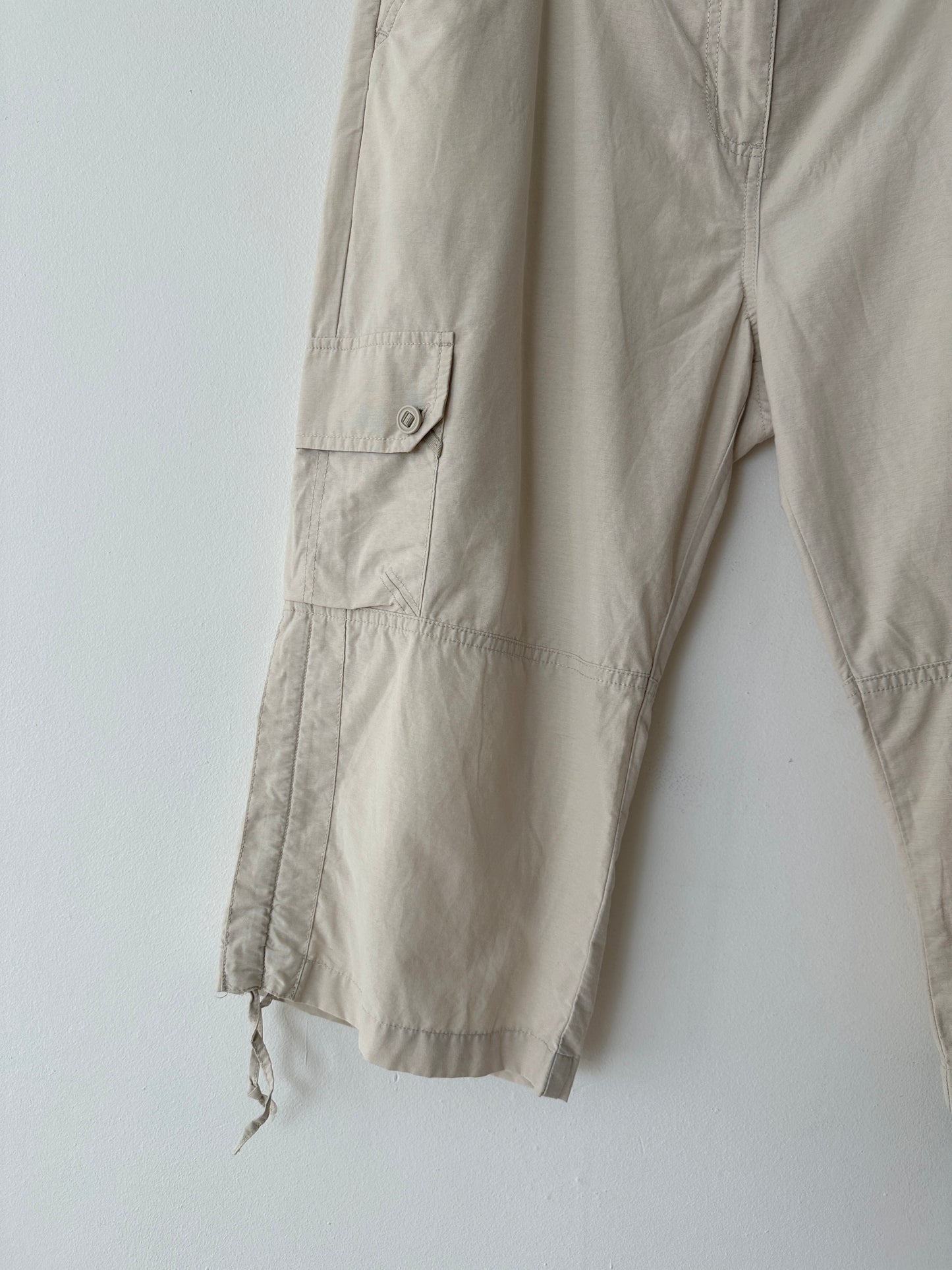 Capri cotton trousers | Soft ecru