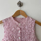 Crinkle stretch top | Soft pink
