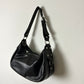 Leather shoulder bag | Black