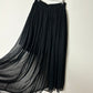 Sheer maxi skirt | Black