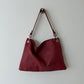 Leather shoulder bag | Bordeaux