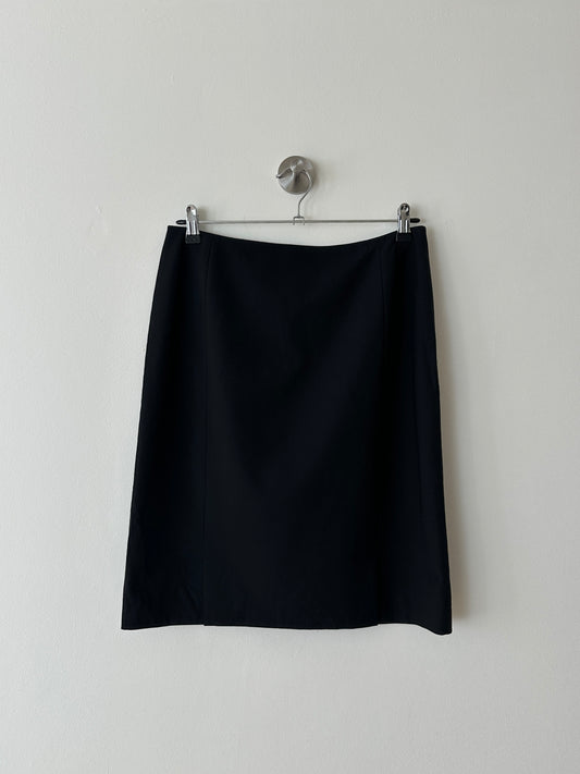 Wool blend pencil skirt | Black