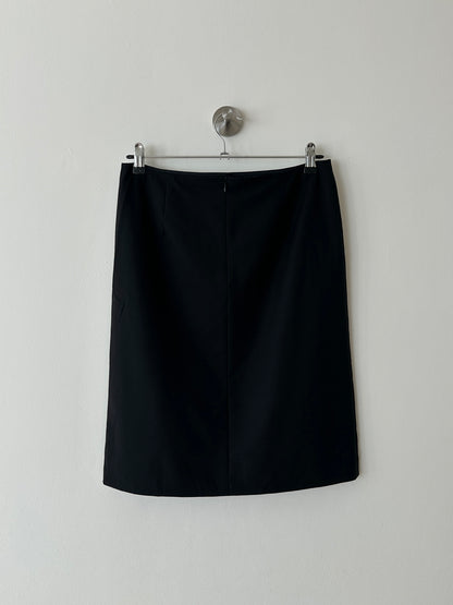 Wool blend pencil skirt | Black