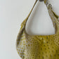 Leather shoulder bag | Toxic green
