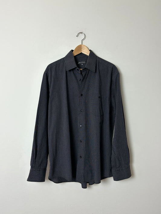 Relaxed striped shirt | Black / White