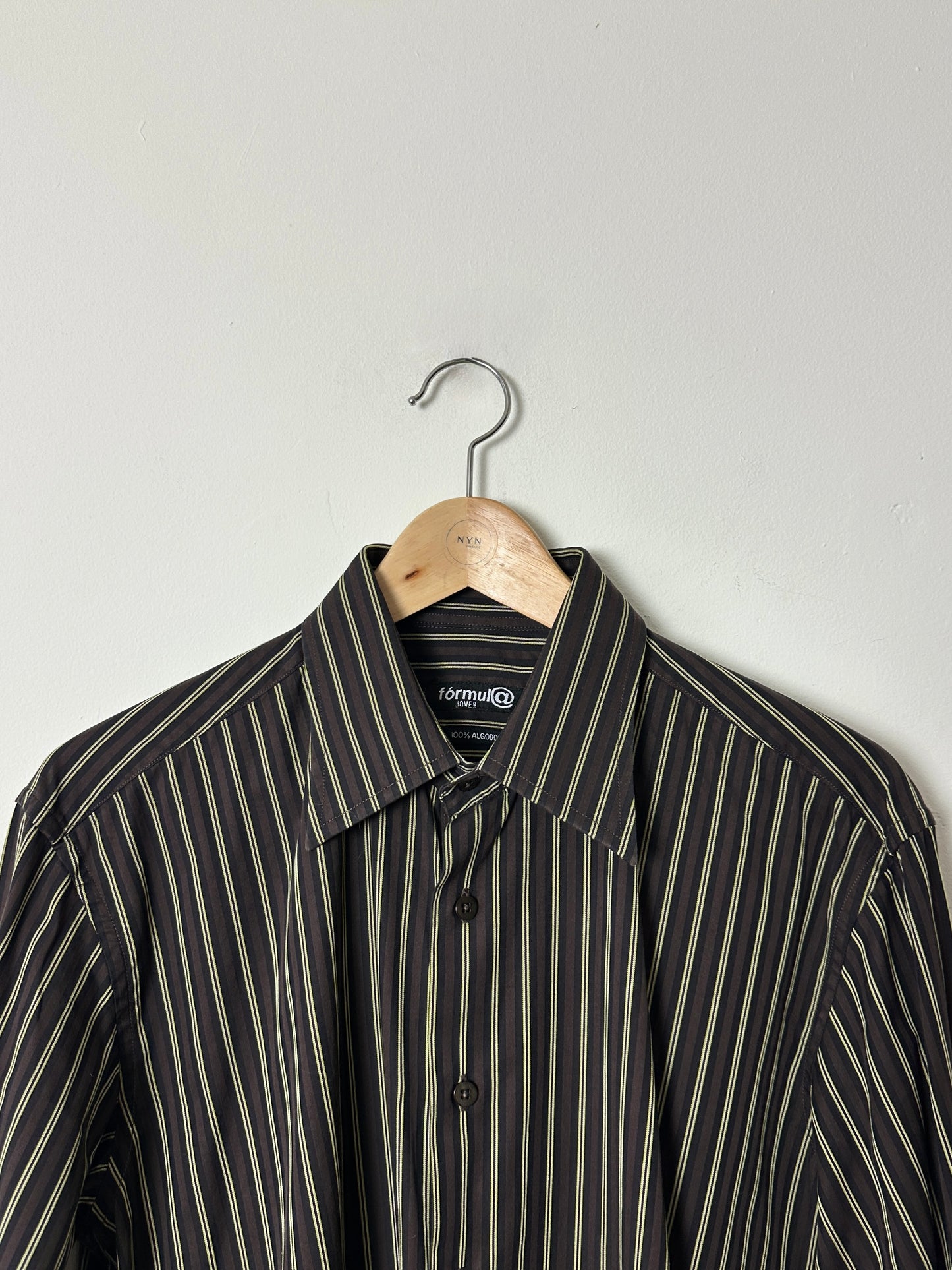 Relaxed striped shirt | Brown / Yellow