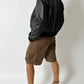 Leather bomber jacket | Black