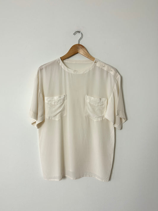 Silk top | Off white