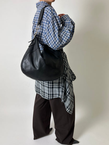 Leather shoulder bag | Black