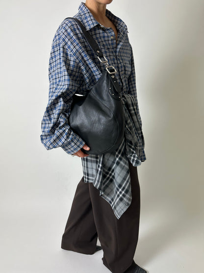 Leather shoulder bag | Black