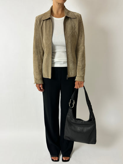 Leather crossbody/ shoulder bag | Black