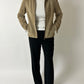 Suede fitted jacket | Stone beige