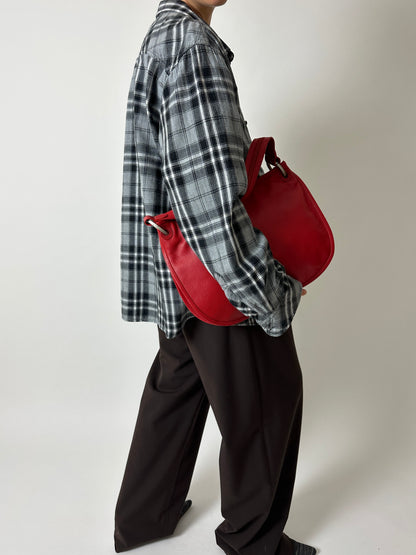 Relaxed checked shirt | Black Grey
