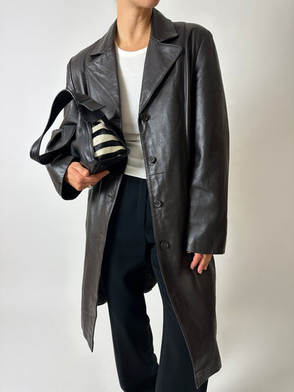 Leather shoulder bag | Black