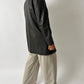 Long leather coat | Dark brown