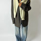 Oversized blazer | Taupe / Grey