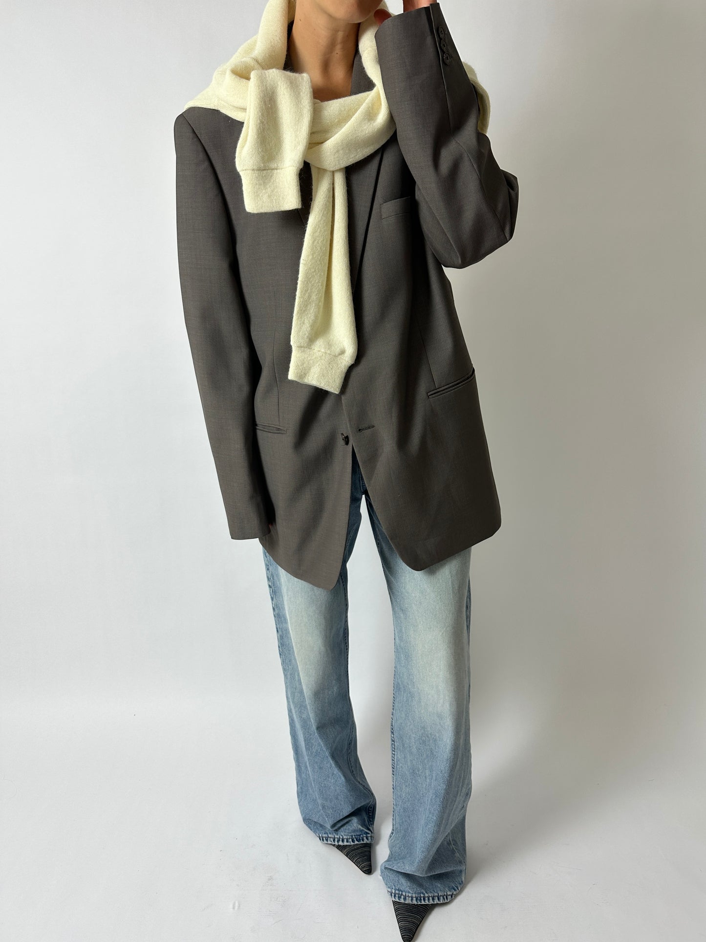 Wool knitted sweater | Soft butter