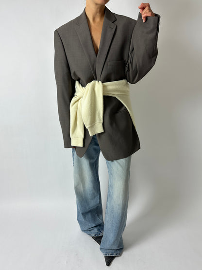 Oversized blazer | Taupe / Grey