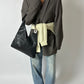 Leather tote bag | Black