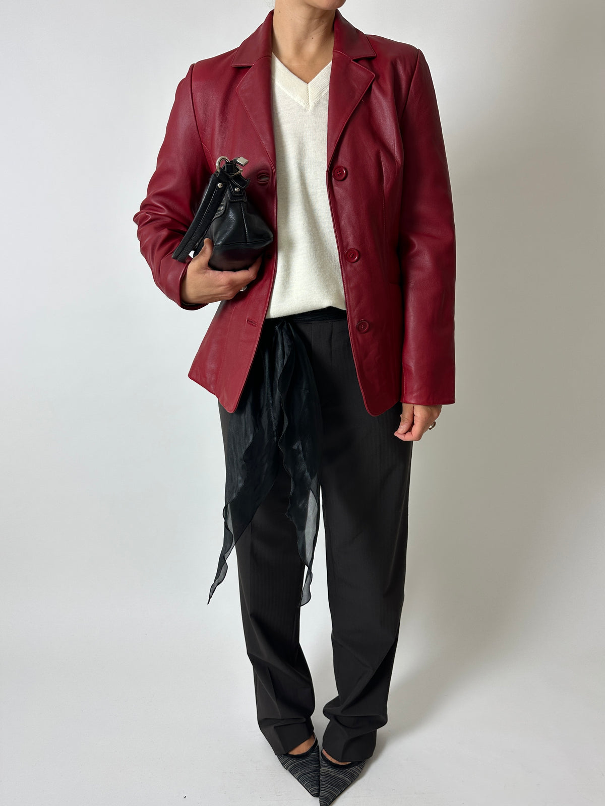 Wool tailored trousers | Dark brown