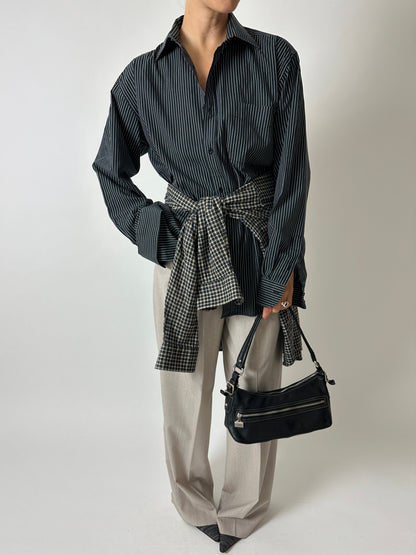 Leather shoulder bag | Black
