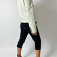 Leather zip jacket | White