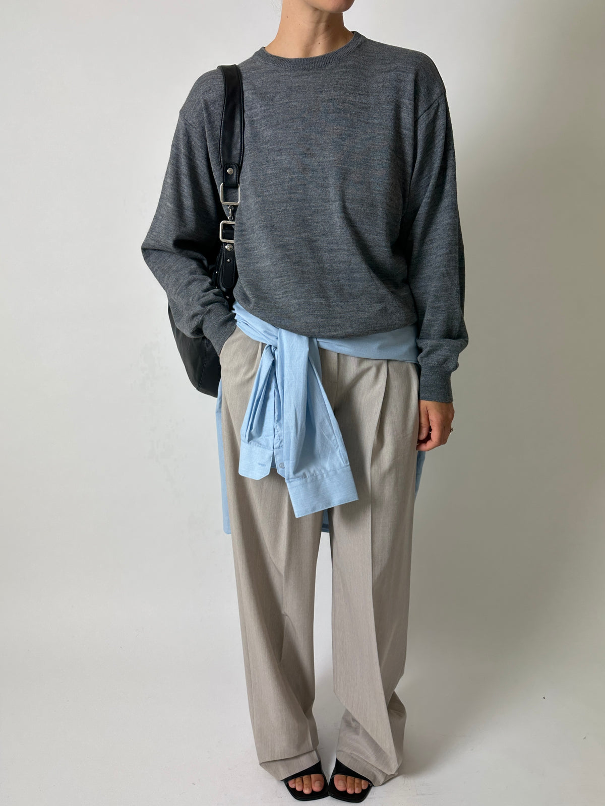 Wool blend jumper | Grey