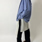 Oversized striped shirt | Blue / White