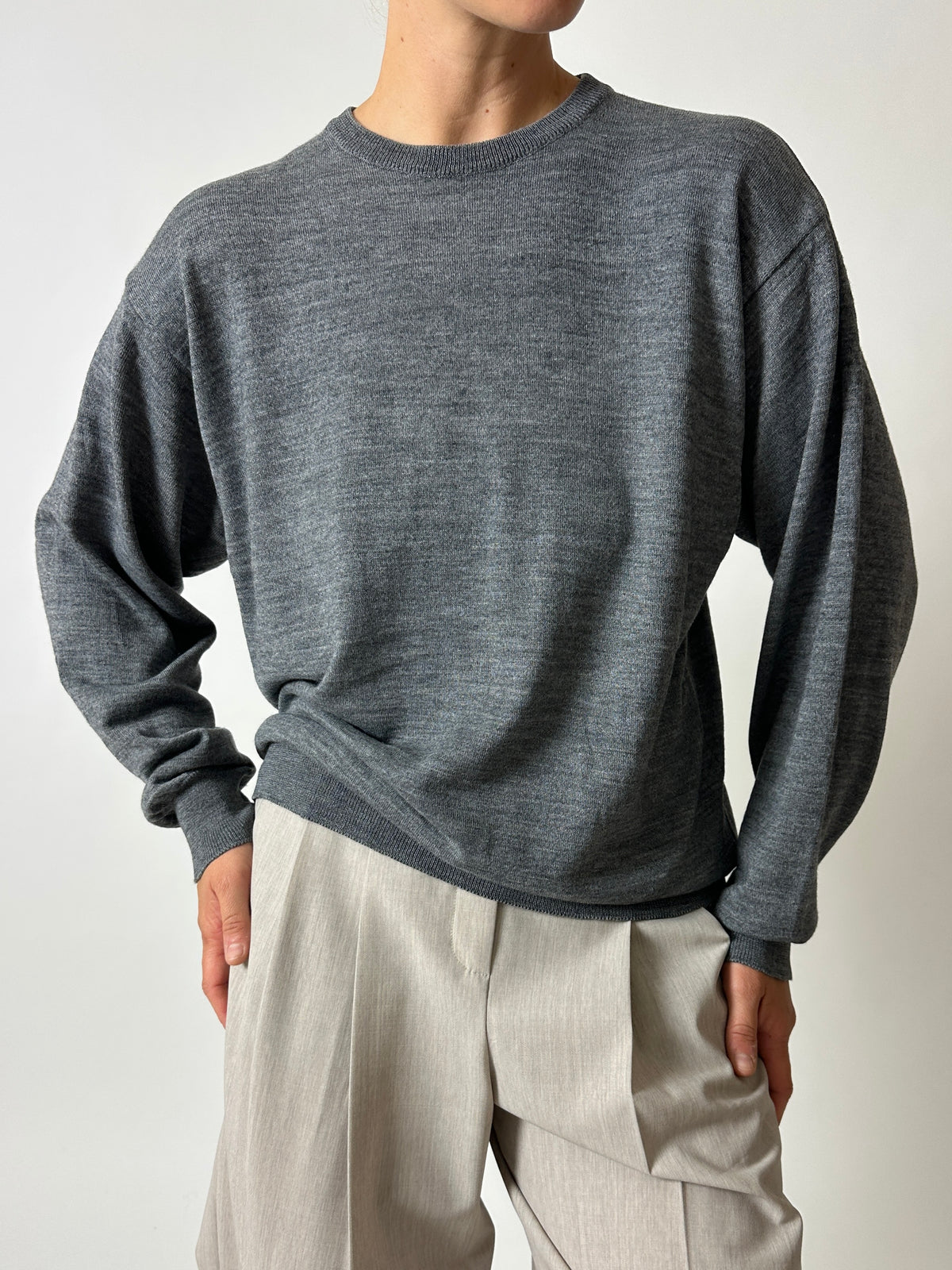 Wool blend jumper | Grey