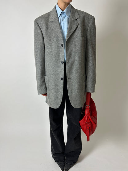 Oversized wool blazer | Grey