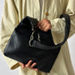 Leather crossbody/ shoulder bag | Black