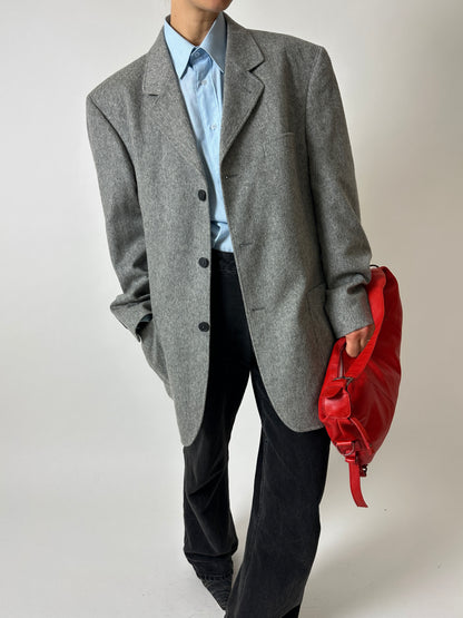 Oversized wool blazer | Grey