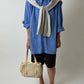 Long sleeve cotton sweater | Grey melee